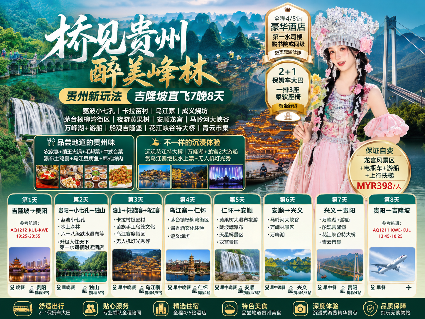 8D7N 桥见贵州 Bridge to Gui Zhou (no shopping)