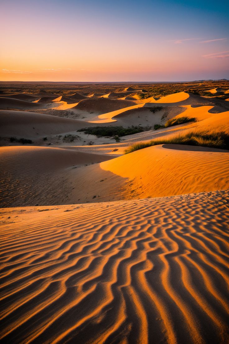 Red and White Sand Dunes